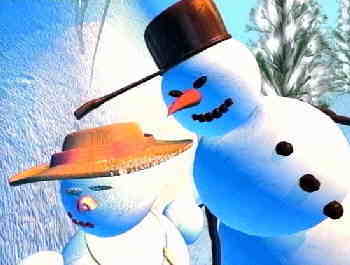 Two suspicious snowmen...